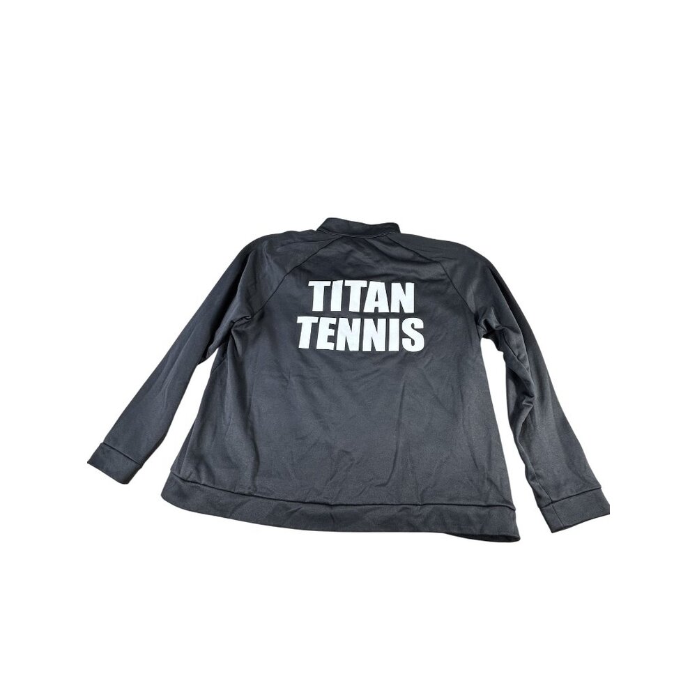 Titan Tennis Nike Dri Fit 1/4 Zip Pullover Grey XL Long Sleeve Lined Warm Jacket